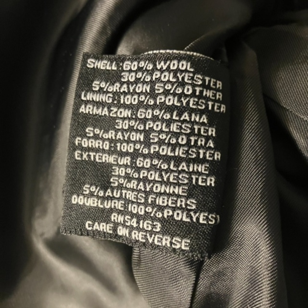 Nine West Women’s Black Wool-Blend Pleated-Back Coat – Size 10 - Picture 7 of 8